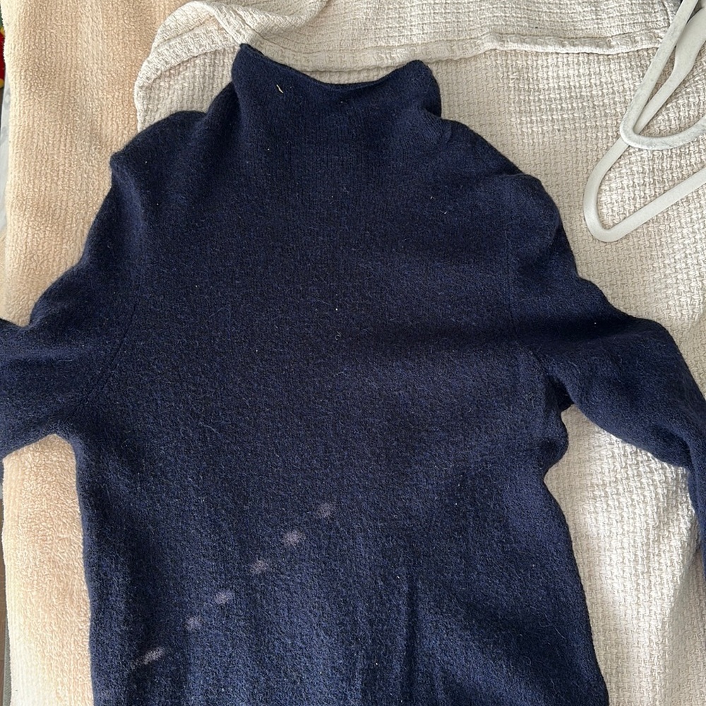 Navy Blue Merino Blend Sweater